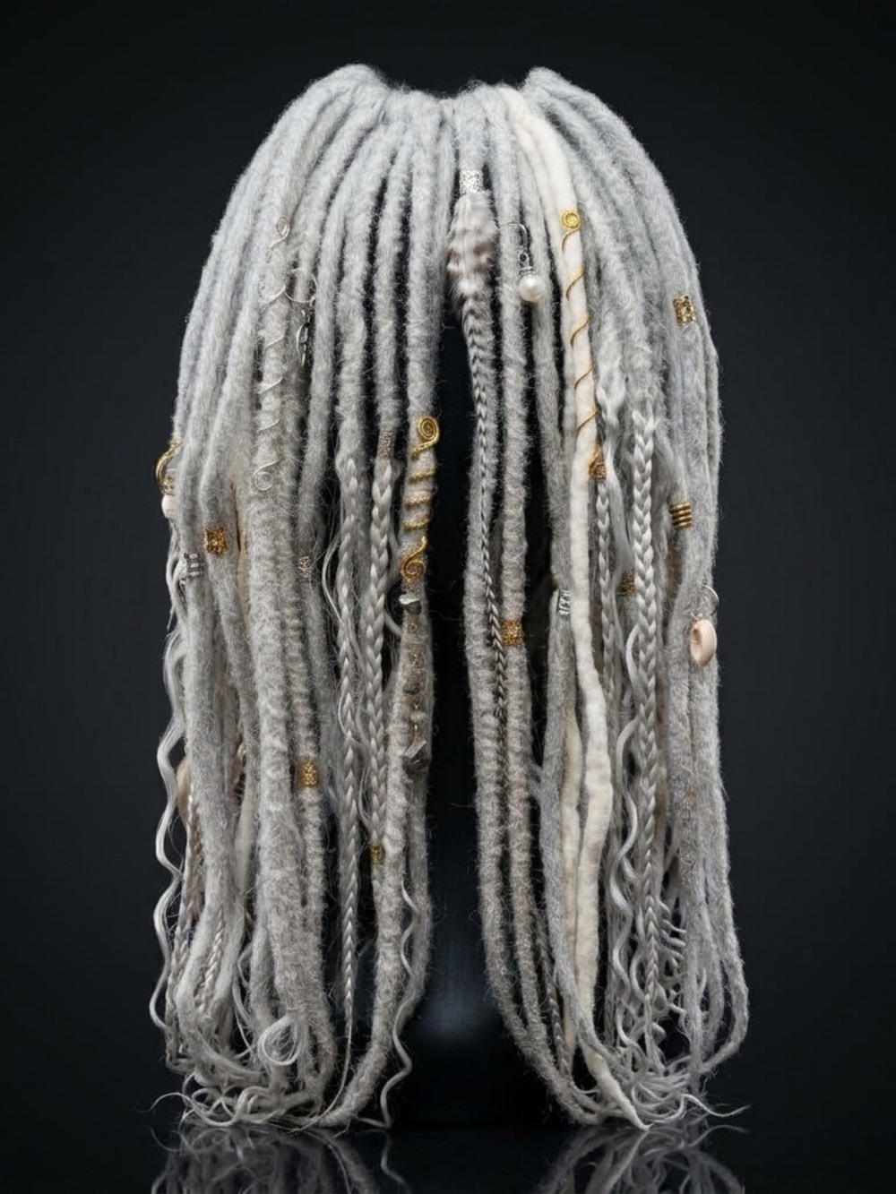 Caribe Moonstone Dread Pony™ – 26” Boho Luxe Ponytail Extension - Picture 6 of 10